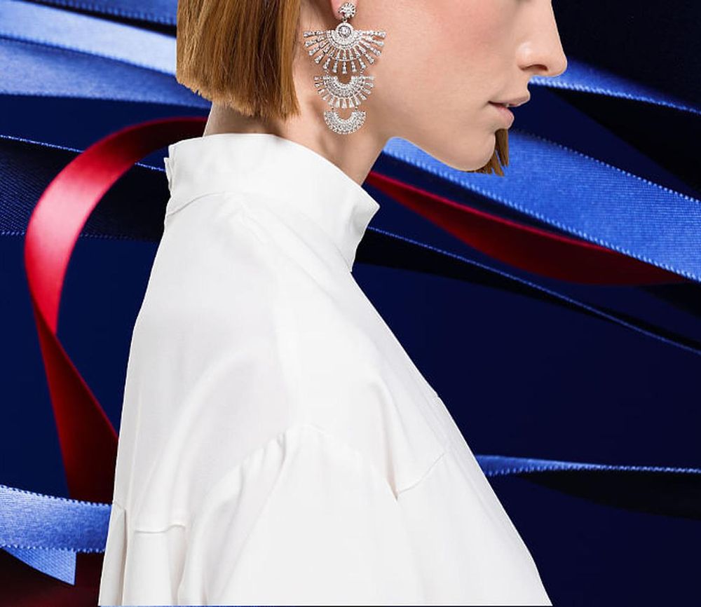 A campaign image from Swarovski's Holiday collection 2020