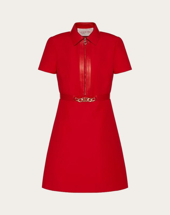 VLogo Chain Crepe Couture Dress, $6,300, Valentino