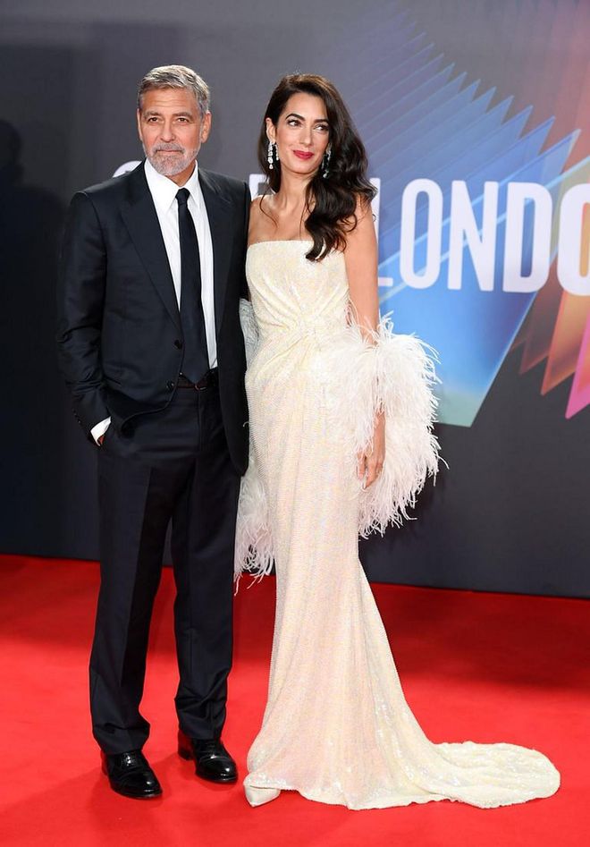 George Clooney and Amal Clooney attend "The Tender Bar" Premiere during the 65th BFI London Film Festival at The Royal Festival Hall. (Photo: Karwai Tang/Getty Images)