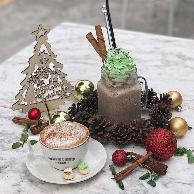 Pumpkin Spice Latte lives on this Christmas at Wheeler’s Yard, along with their Choco Mint Milkshake. Photo: Instagram