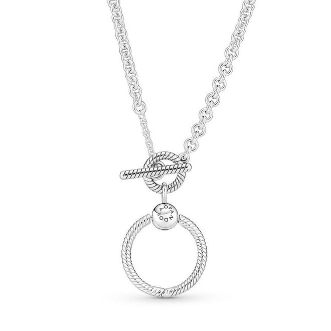 Pandora Moments O Pendant T-bar Necklace, $279