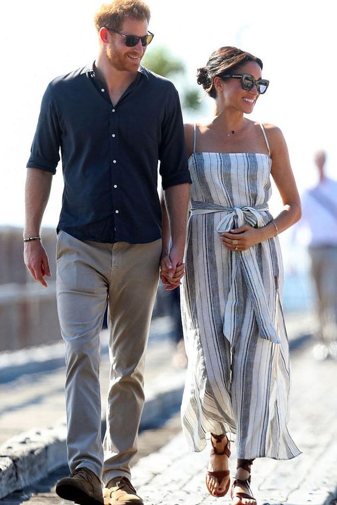 Just five months after Prince Harry and Meghan Markle tied the knot, the couple announced that they were expecting their first child together. The Sussex's had just arrived in Sydney for the first day of their royal tour, when an unexpected tweet went out from Kensington Palace stating: "Their Royal Highnesses The Duke and Duchess of Sussex are very pleased to announce that The Duchess of Sussex is expecting a baby in the Spring of 2019."
