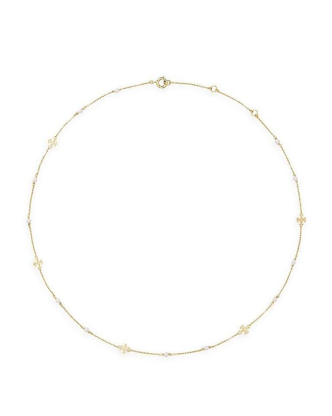 Kira 18K-Gold-Plated & Cultured Pearl Necklace, $220, Tory Burch at Saks Fifth Avenue
