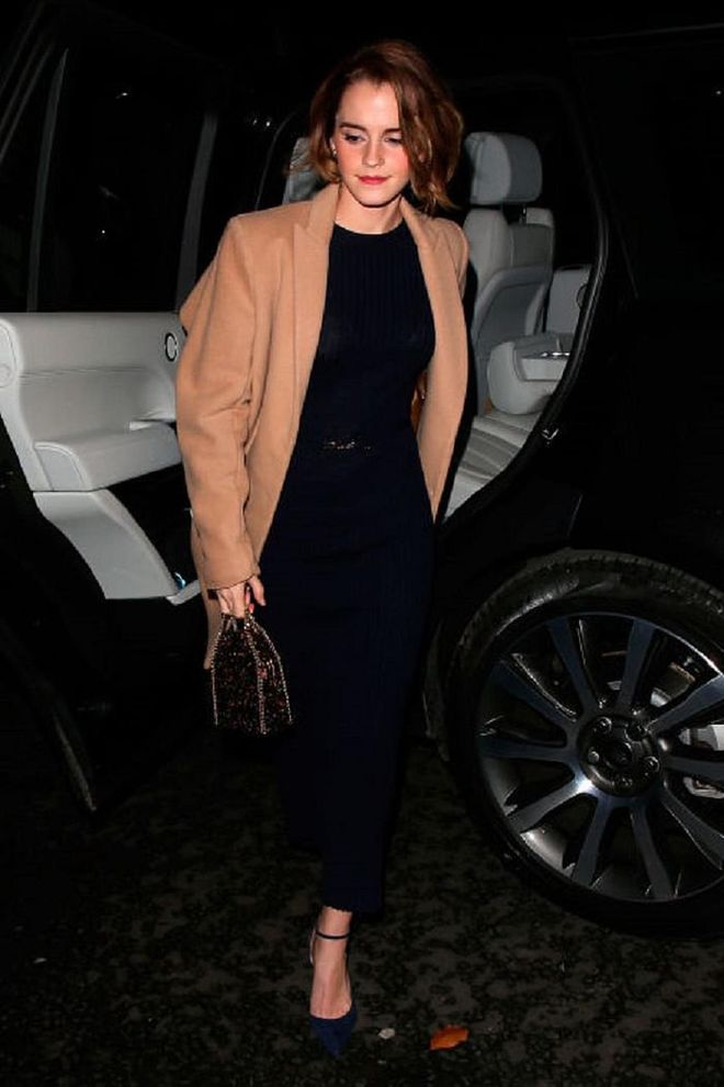 Watson called Gabriela Hearst "absolutely amazing, really sustainable and very smart" – and has supported her from early on in her career (as shown by her wearing a camel coat by the brand, pictured). The designer is a favourite among celebrities and is a name to know for creating a conscious capsule wardrobe. Visit gabrielahearst.com