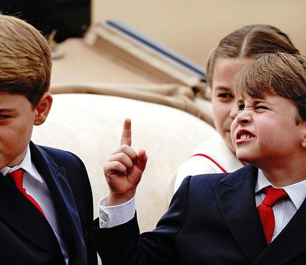 Prince Louis' Faces at Trooping the Colour