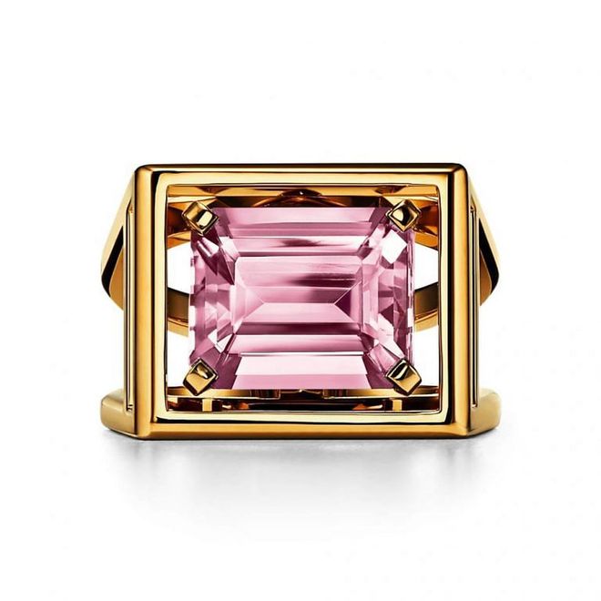 Tiffany Jewel Box 18K yellow gold ring with pink tourmaline, $22,900 (Photo: Tiffany & Co.)
