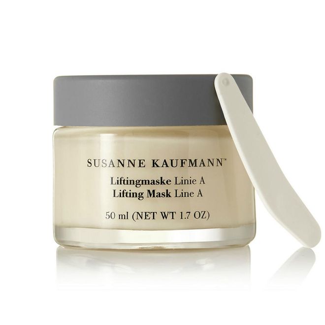 Formulated to plump and lift the skin from inside out, this intensive mask mimics the effects of a facial as it promises a never-before-seen glow and lift. Perfect for special occasions, this special blend of White Lupin Blossoms, Argan and Broccoli Seed Oil is quickly absorbed by the skin to fortify skin’s barrier layer, fight free radicals and form a tightening veil to instantly reshape and resculpt facial contours provide rejuvenating. 
Photo: Net-A-Porter