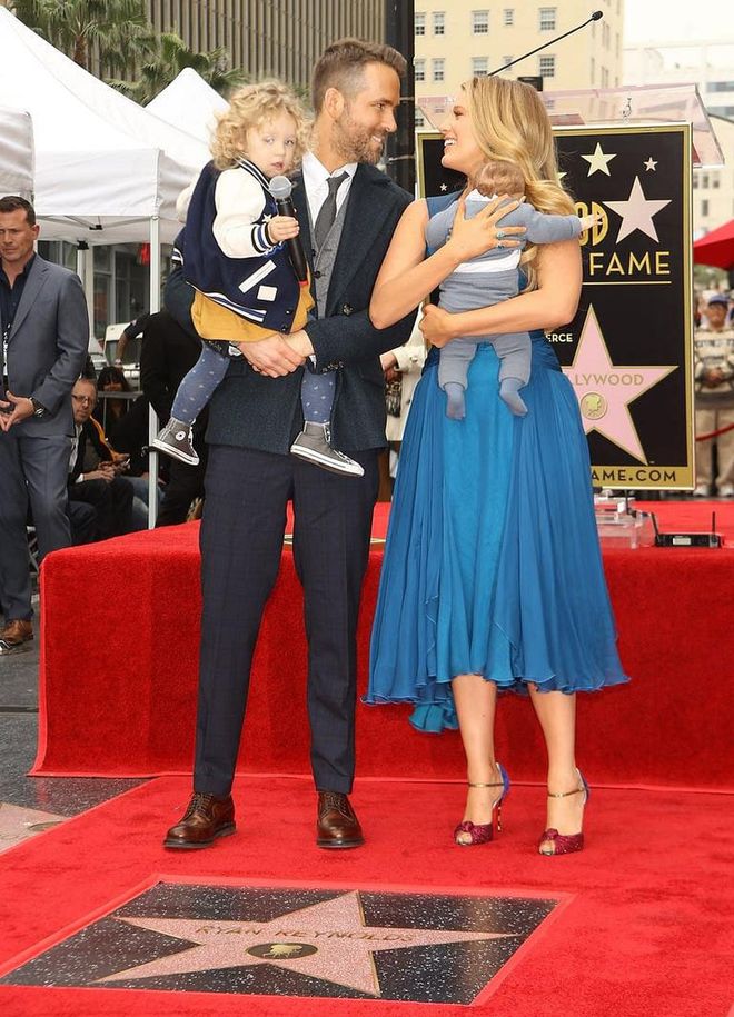 Ryan Reynolds, Blake Lively, and their children in 2016. (Photo: Michael Tran/Getty Images)
