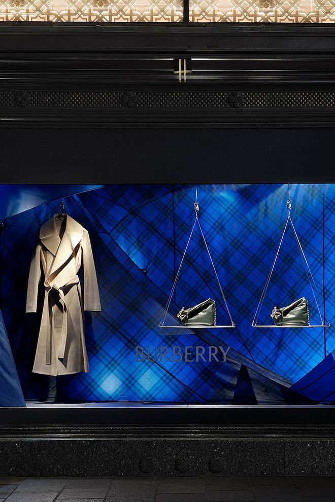 The window display of Burberry Takeover Harrods project. Photo: Courtesy of Burberry 