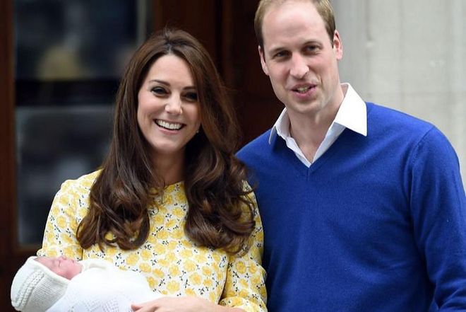 The Cambridges presented their daughter, Charlotte Elizabeth Diana, to the world on May 2—just 10 hours after Duchess Kate was admitted to St. Mary’s Hospital’s Lindo Wing maternity ward. As the queen’s fifth great-grandchild, she became the first to take the title of princess for 25 years (thanks to a Letters Patent issued by the queen) and the highest-ranking female heir in line to the throne. Girl power, indeed.

Photo: Anwar Hussein / Getty