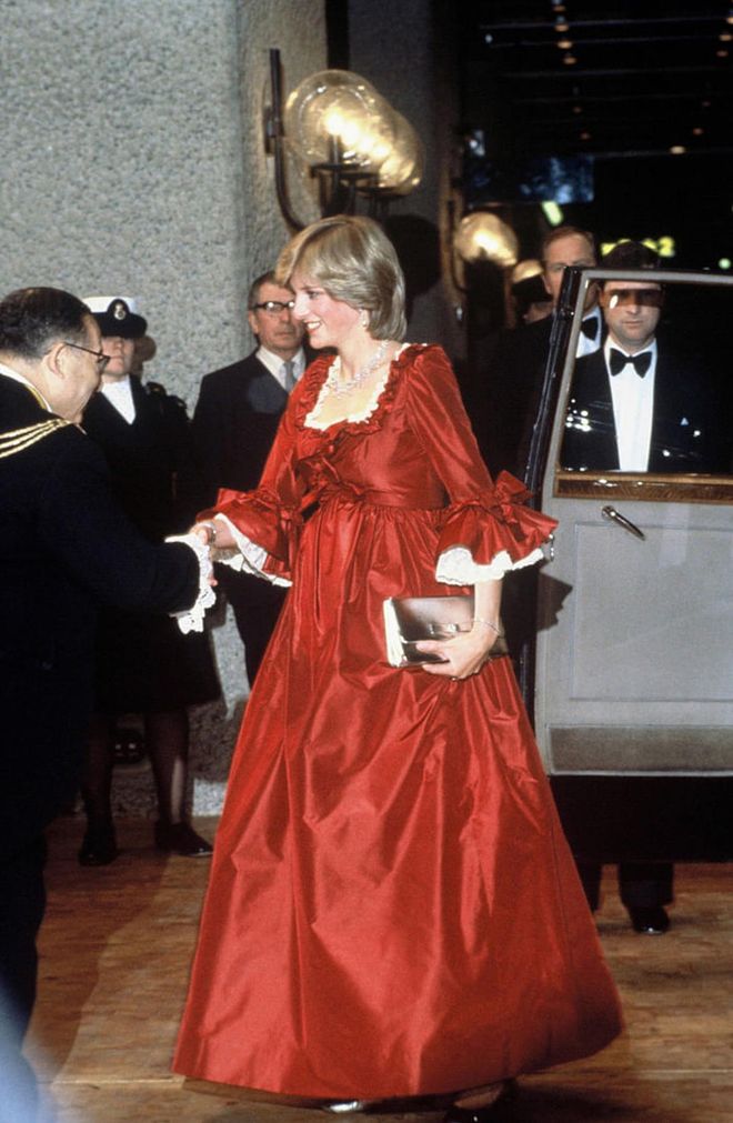 A maternity gown straight out of Dangerous Liaisons. Photo: Getty 