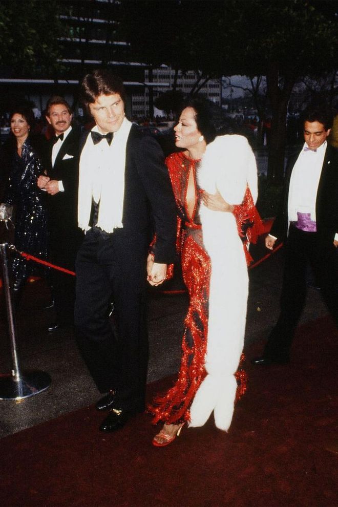 No one could match Diana Ross's level of glamour girl. The diva rocked a crimson red sequin gown, with a white fur stole to the '82 ceremony.