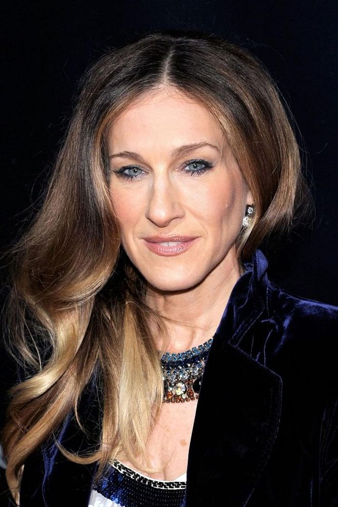 SJP's dark roots and beach blonde ends are the perfect rocker chic accompaniment to long hair. Photo: Getty 