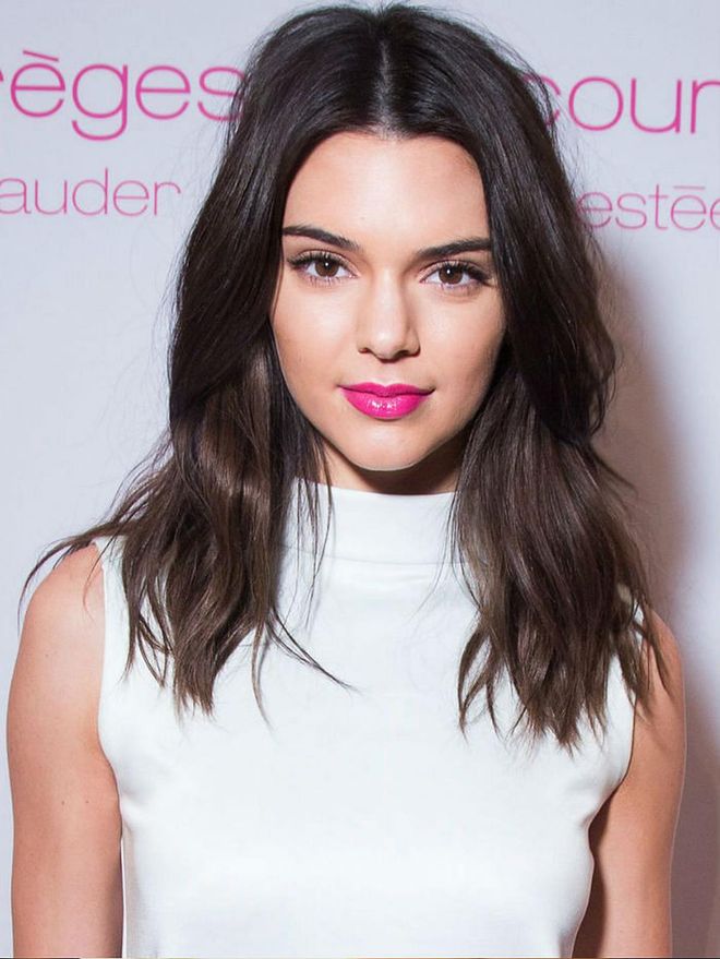 Hot pink and glossy lipstick at a beauty event in 2015. Photo: WireImage 