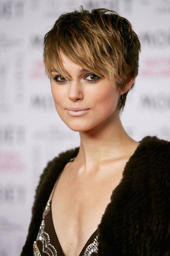 The more piecey and the more textured the cut, the better to balance out delicate features like Knightley's. Photo: Getty