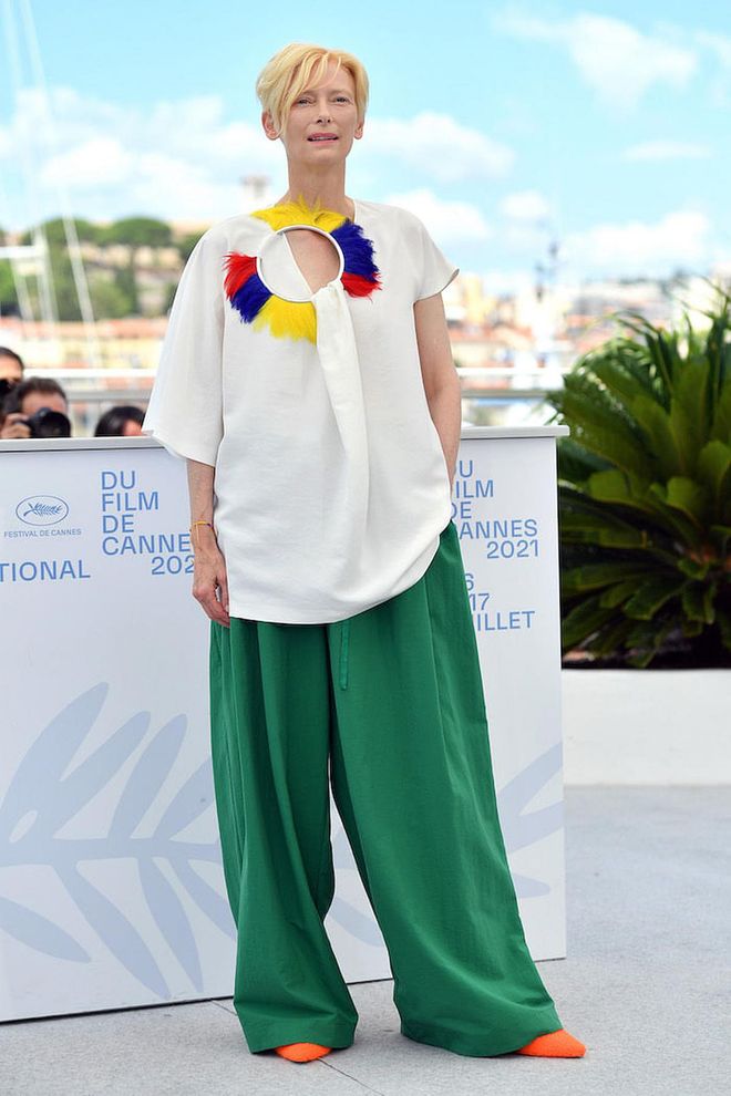 Tilda Swinton attends the "Memoria" photocall during the 74th annual Cannes Film Festival on July 16, 2021 in Cannes, France. (Photo: Dominique Charriau/WireImage)