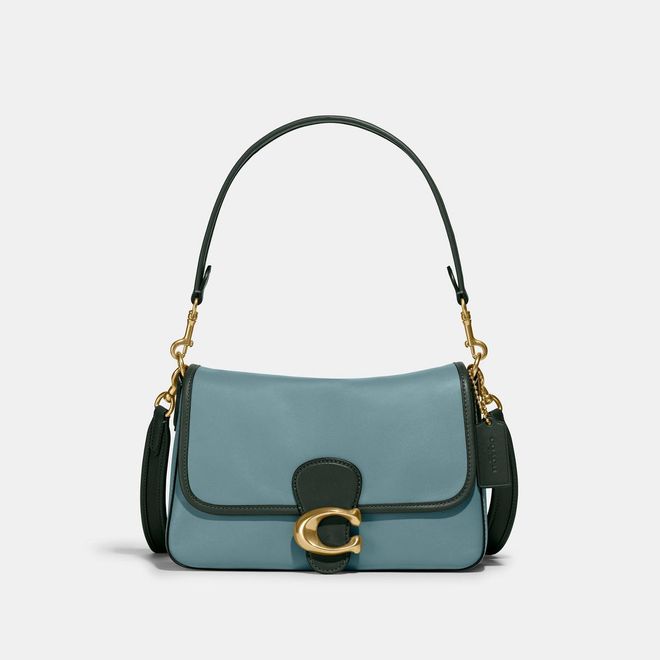 Soft Tabby Shoulder Bag in Colorblock, $695, Coach