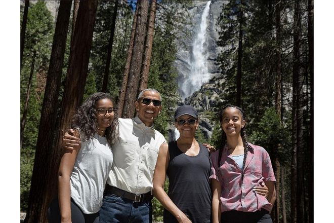 For Father's Day, the First family took a vacation to Yosemite National Park, posing for plenty of picturesque photo ops along the way. —@michelleobama
 Photo: Instagram