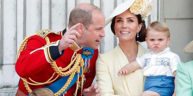 William tries to get a quizzical Louis' attention at Trooping the Colour.

Photo: Getty