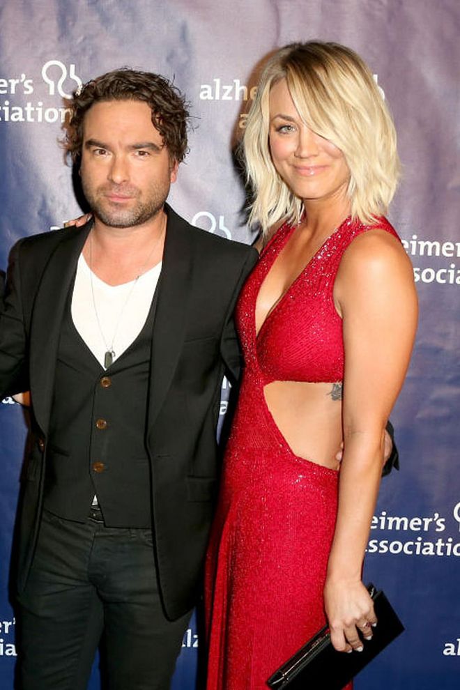 Fiction imitated reality when The Big Bang Theory co-stars Cuoco and Galecki began dating in real life as their characters Penny and Leonard were dating on screen. After a two year relationship, they decided to go back to being 'just' friends in 2009. With the show about to start its 10th season, rumor has it that the on-screen couple might be getting back together in real-life, but we'll have to see about that.