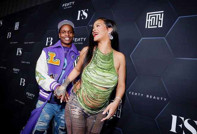 A$AP Rocky and Rihanna at a Fenty Beauty & Fenty Skin event in February 2022. (Photo: Rich Fury/Getty Images)
