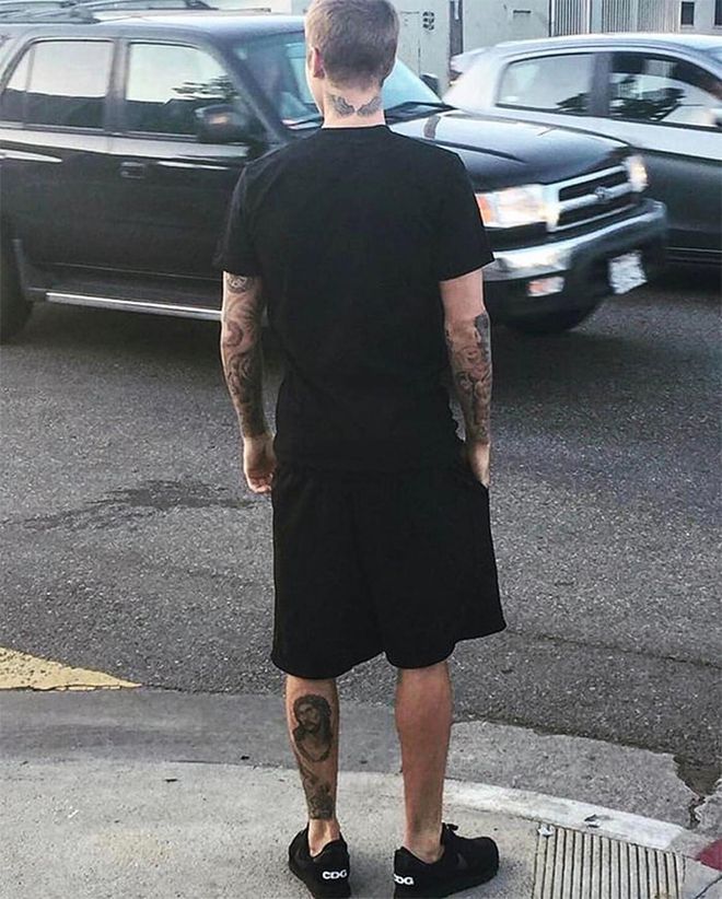 Bieber has a lot of tattoos, but some fans were a little incredulous of the portrait of Jesus Christ he got on his calf.