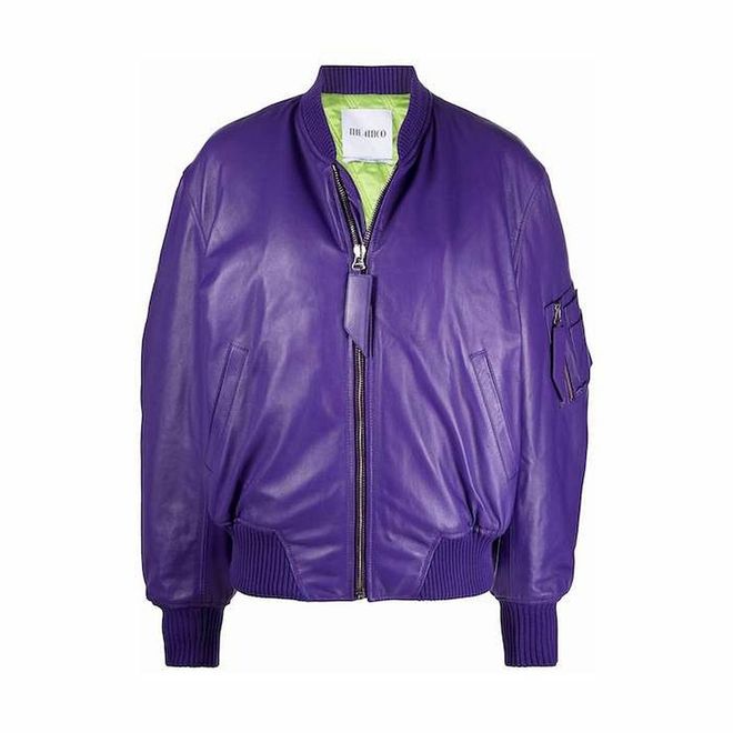 Oversized Leather Bomber Jacket, $2,808, The Attico at Farfetch
