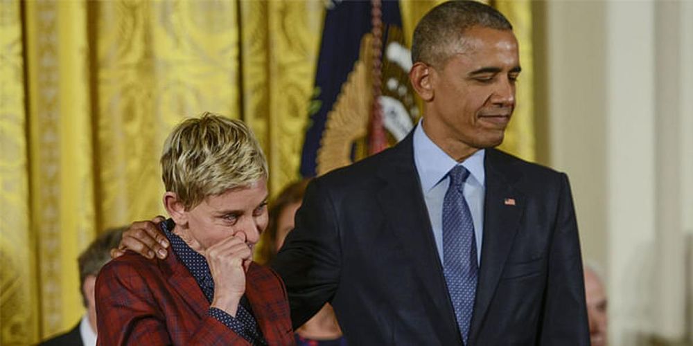 Ellen Degeneres Tears Up As She Receives The Presidential Medal Of Freedom