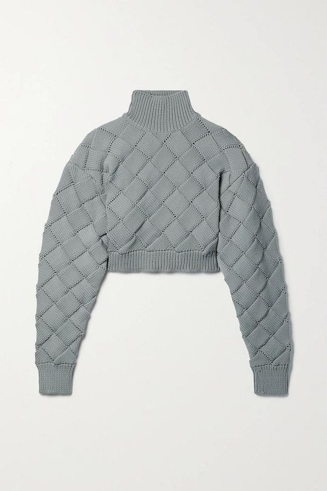 Cropped Knitted Turtleneck Sweater, $1,844, Hervé Léger at Net-a-Porter