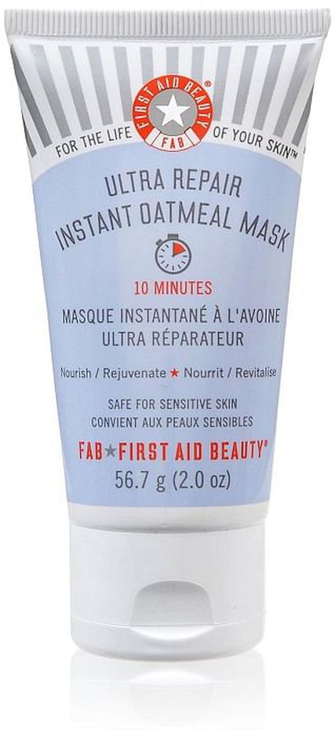 Dermatologist-tested, this mask relieves skin in a flash, thanks to its blend of protective oats. Plus it's also free of artificial fragrances and allergens, making it safe for those with sensitive skin.
