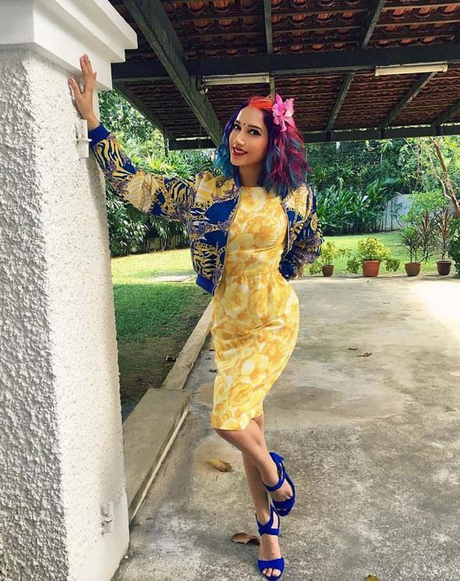Homegrown Sukki Singapora is our very own burleqsue performer. When she's not on stage, she's decked to the nines in the most beautiful getups. Did we also mention that she's friends with Sophia Webster? (Photo: Instagram - @sukkisingapora)
