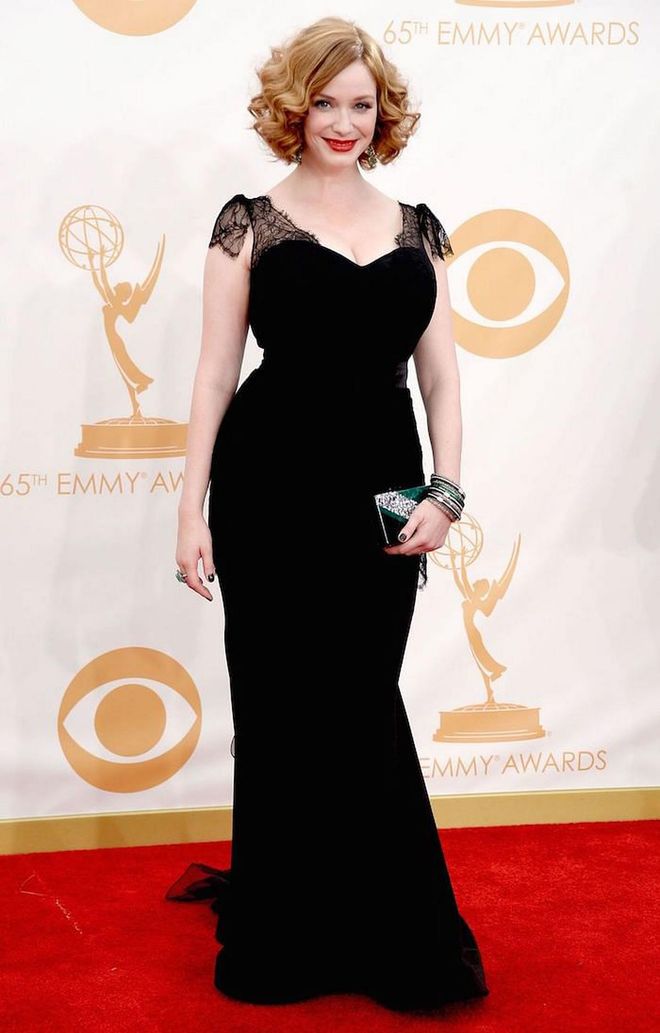 The Mad Men star revealed she had trouble finding a dress for the award seasons because she's a size 12.
<br><br>
"People have been saying some nice, wonderful things about me. Yet not one designer in town will loan me a dress," the actress told the Daily Record. 
<br><br>
"They only lend out a size 0 or 2. So I'm still struggling for someone to give me a darn dress. This has always been my size. I've worked on other shows with this same size but Mad Men celebrates it and that is nice."
<br><br>
Despite feeling excluded from the fashion industry for her curvaceous figure, she added that she had never been pressured to lose weight for a role. Photo: Getty 