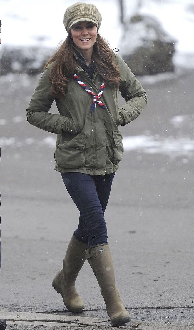 Whether worn by the royals (The Duchess of Cambridge and The Queen are both fans) or by the fashion crowd (think Alexa Chung and Kate Moss), the trusty Barbour is still the ultimate in relaxed, practical country chic. Photo: Getty 