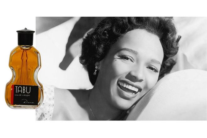 The first black woman to be nominated for an Academy Award for Best Actress, Dorothy Dandridge wore Tabu by Dana, a sexy fragrance that was supposedly created by perfumer Jean Carles with the risqué instructions to make a scent that a prostitute would wear. (Its tagline was "Tabu—the forbidden fragrance.") Notes include bergamot, clover, oriental rose, amber, moss, musk, patchouli, sandalwood, and vetiver.