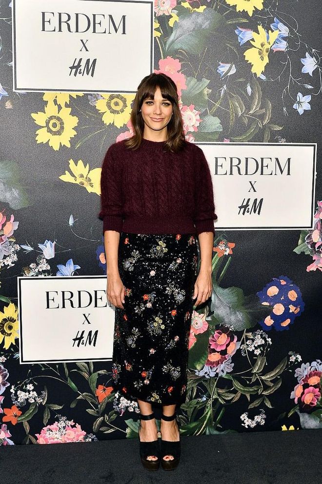 LOS ANGELES, CA - OCTOBER 18:  Rashida Jones at H&amp;M x ERDEM Runway Show &amp; Party at The Ebell Club of Los Angeles on October 18, 2017 in Los Angeles, California.  (Photo by Stefanie Keenan/Getty Images for H&amp;M x ERDEM)
