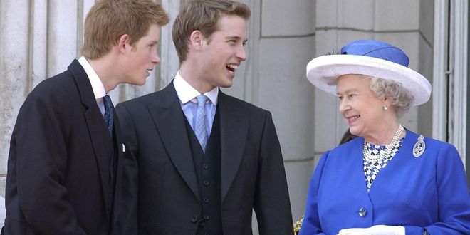 Prince Harry, Prince William and the Queen stand on the balcony of Buckingham Palace during the Trooping the Colour. Photo: Getty


