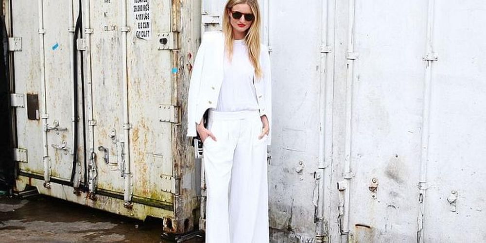 Image result for olivia palermo white wide pants