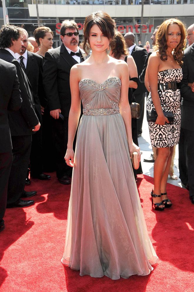 This gorgeous grey floor-length design by Marchesa, seen at the Creative Emmys in 2009, was gorgeous.
Photo: Shutterstock
