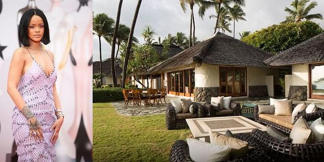 Leave it to Rihanna to find a lush Hawaiian getaway like this one. The Paul Mitchell estate features a waterfall, stone fire pit, secluded beach cove, and - wait for it - Japanese bath house complete with a sauna and meditation pond. Work, work, work pays off. 