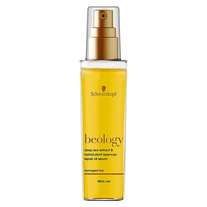 All you need is a few drops to bring back the gleam and improve hair condition. With antioxidant and protective nutrients, the serum seamlessly smoothens and adds shine for soft, manageable strands.

Beology Repair Oil Serum, $25, Schwarzkopf