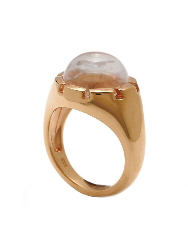 Singapore Jewellery Designer Carrie K's rose gold plated Time Gear Signet ring 