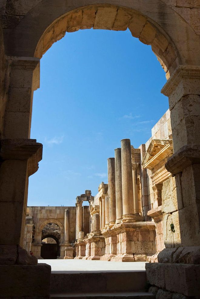 North of Amman, Jerash is the home of an eclectic mix of cultures. From Arab to Roman, ancient Jerash was well-populated with diversity. Despite its cosmopolitan setting, the city's most famous attraction is the Roman ruins. 

Photo: Getty 