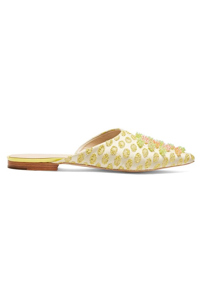 The prettiest backless shoe to wear all summer long.
Delpozo Embellished shoes, £690