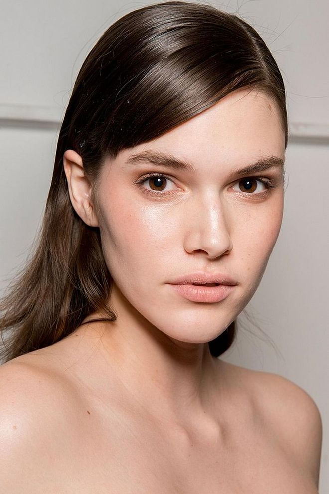 It was all about amping up hair's shine-factor backstage at The Brock Collection.
