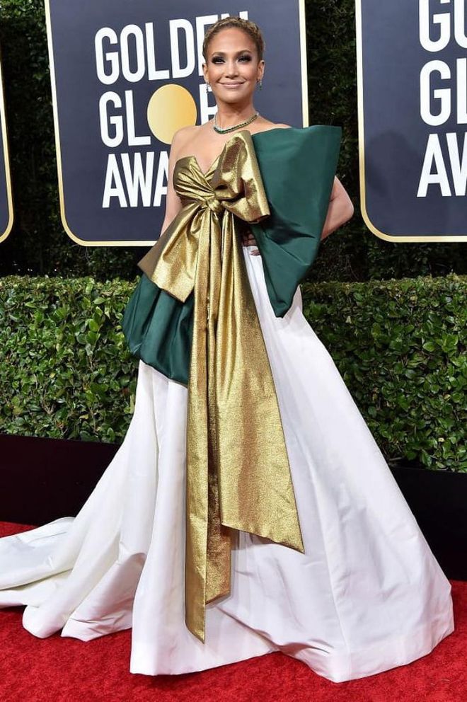 When: January 2020, Where: The Golden Globes, Wearing: Valentino, Photo: Getty