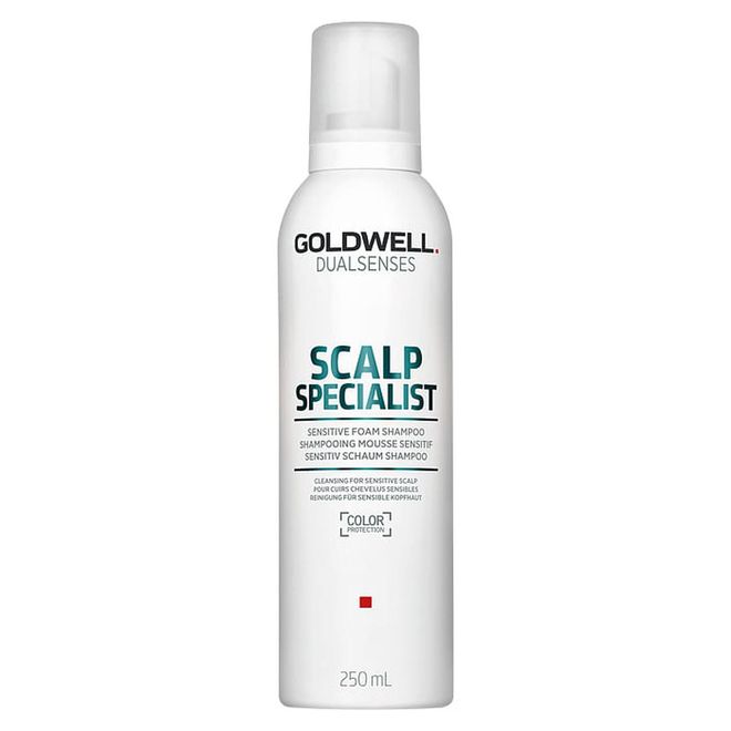 A sensitive scalp is usually one that is out of balance. Target the root of the problem with a calming cleanser that gently sweeps away dirt and oil without stripping moisture. This ultra-gentle, pH neutral formula is enriched with anti-inflammatory lime blossom extract to soothe and alleviate any itchiness or irritation. 

Sensitive Foam Shampoo, $30, Goldwell Dualsenses