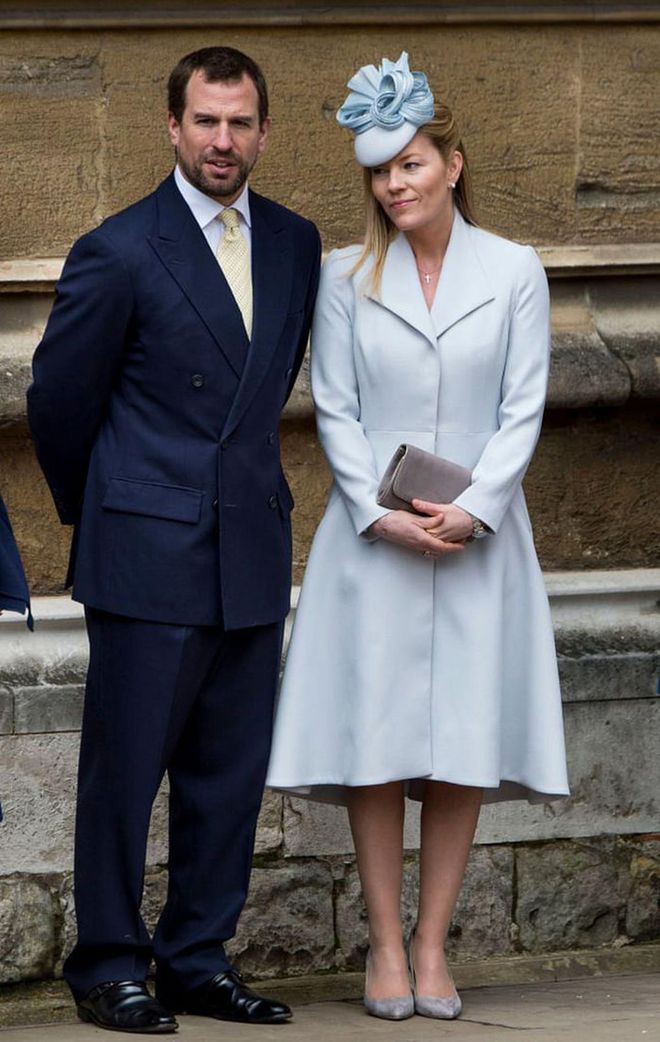 Princess Anne's son and his wife attend the royal family's Easter church service.

Photo: Getty
