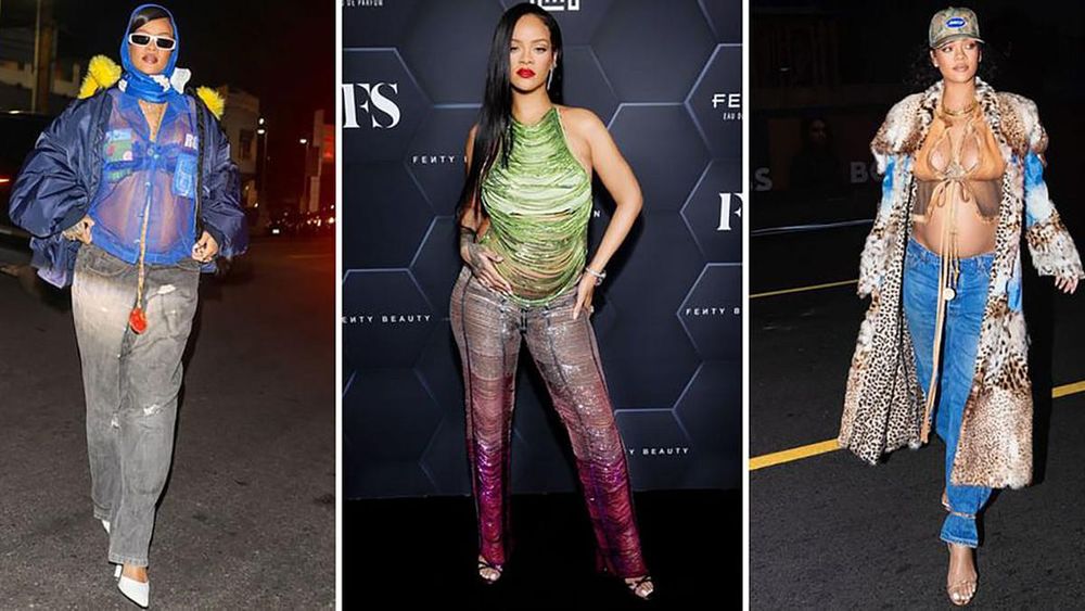 Rihanna Prince Harry High Waisted Pants Outfit Photos