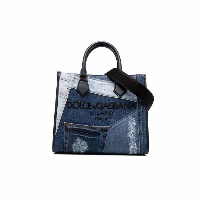 Patchwork Denim Tote Bag, $3,000 Dolce&Gabbana at Farfetch

