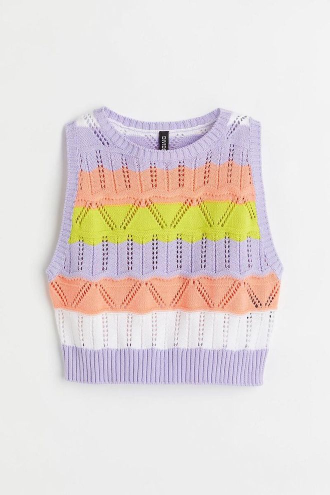 Pointelle-Knit Sweater Vest, $29.95, H&M